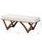 Baxton Studio Chenoa Japandi Cream Boucle Fabric and Walnut Brown Finished Wood Bench 233-13318-ZORO - alternate 8